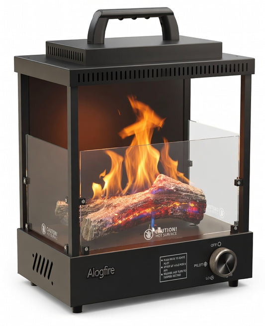 ALOGFIRE Propane Fireplace Heater, Clean and Smokeless, 8,200 BTU
