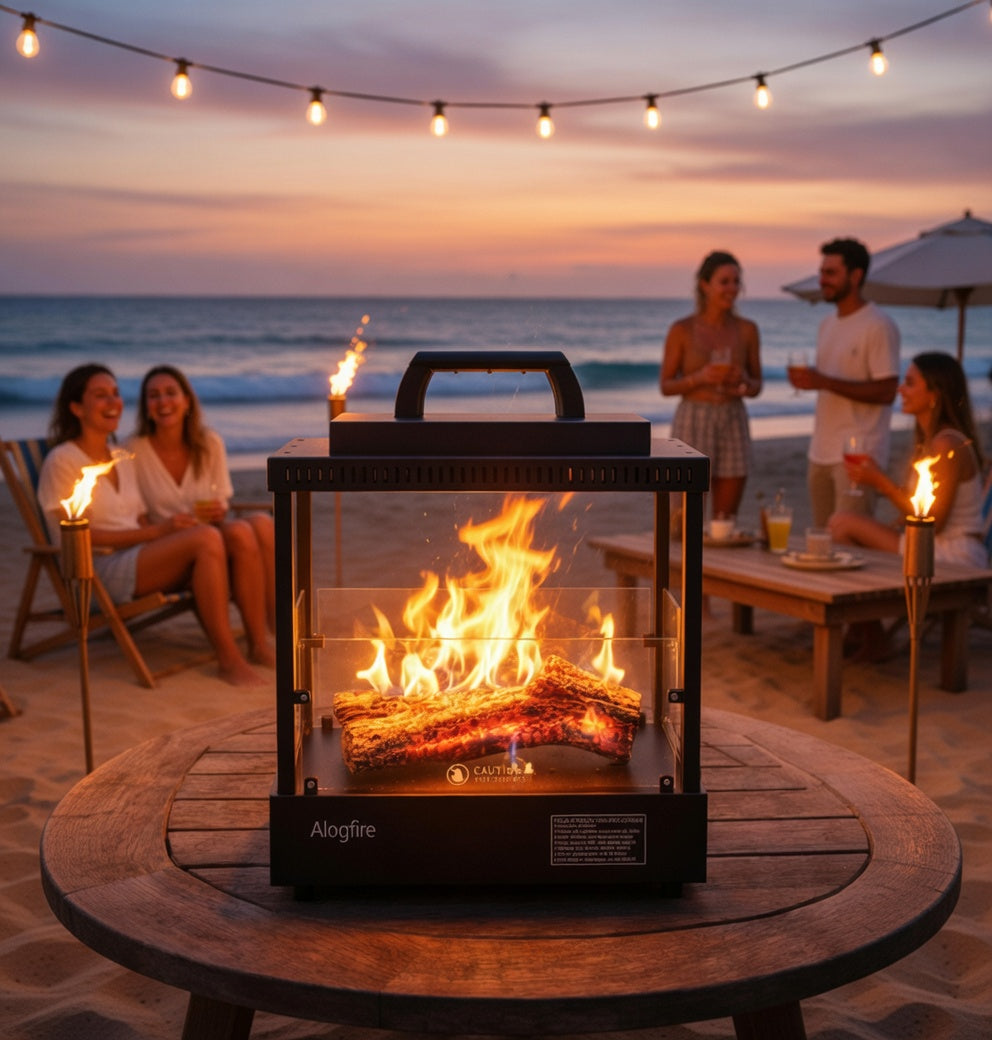 ALOGFIRE Propane Fireplace Heater, Clean and Smokeless, 8,200 BTU